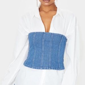 Denim Corset Top